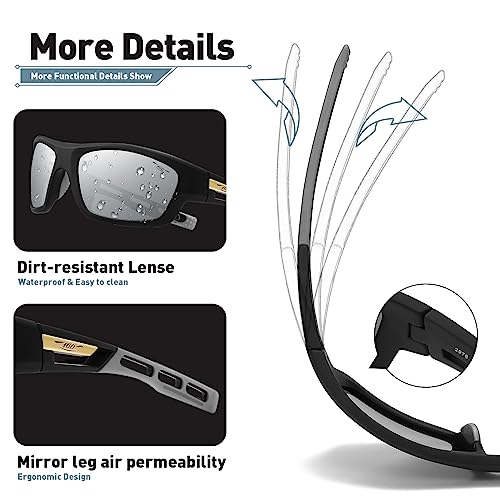 100 CLASSIC Polarized Sports Sunglasses for Men Women Youth Baseball Fishing Cycling Running Golf Tac Glasses UV400 FHD Lens4