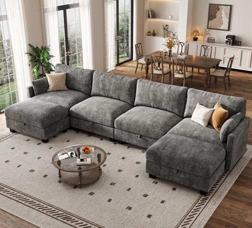 OhaiAura Modular Sectional U Shaped Sofa Couches for Living Room,...