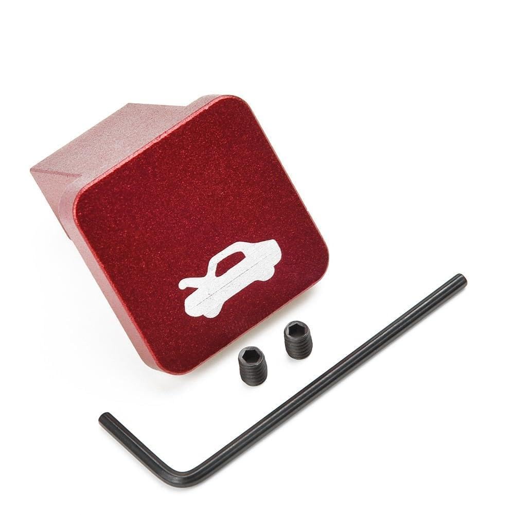 Motorhauben-Öffner Kit für Honda Civic CR-V Element Ridgeline | Lenkhebelverriegelung mit Lasermuster | Passend für Modelle 1996-2014 | Rot