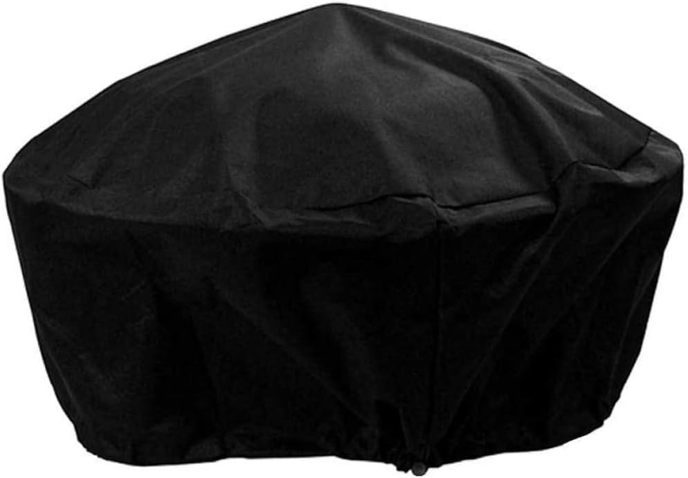 qiuqiu Round Fire Pit Cover, Heavy Duty Large Waterproof Fire Pit Cover,Outdoor Grill Cover, Waterproof Protective Garden Patio Outdoor Fire Bowl Cover with Drawstring-102×45cm