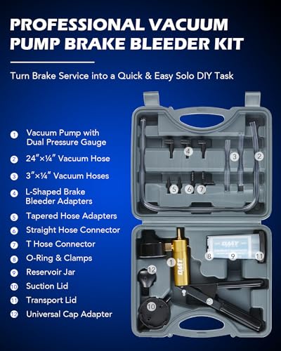 Orion Motor Tech FBA-BBTA001GY Brake Bleeder Kit With Hand Vacuum Pump And Adapters thumb #1