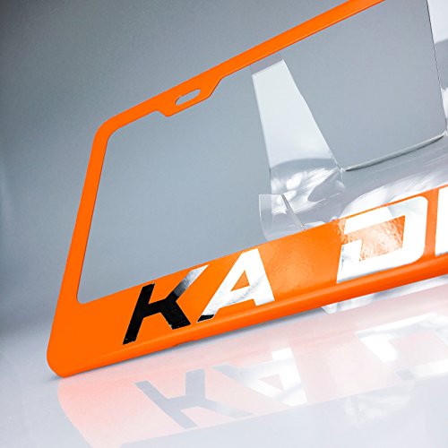 Ka Legend Solar Matellic Orange Powder Coated 100% Stainless Steel License Plate Frame Holder Tag #TOP3