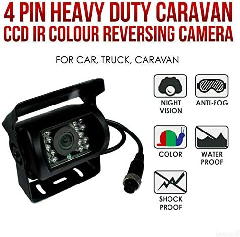 Truck Backup Camera, Car Front View Camera, Night Vision Bracket, Waterproof, 4 Pin Connector Plug Cable