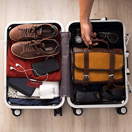 Vetelli Hanging Leather Toiletry Bag for Men, Perfect For Travel, Extra Storage, Water Resistant