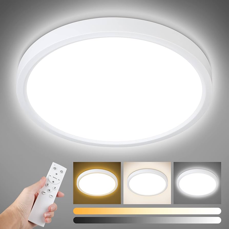 Olika LED CEILING LIGHT BL | unico ウニコ Unicozin Dimmable Ceiling Light with Remote Control, 8.7Inch