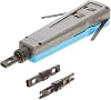 Professional Punch Down Tool with 110 & 66 Blades Cat6/Cat5e Network Cable Termination, Impact Tool for Patch Panels, Outlets & Sockets, Precision Reversible Blades, Ergonomic Grip