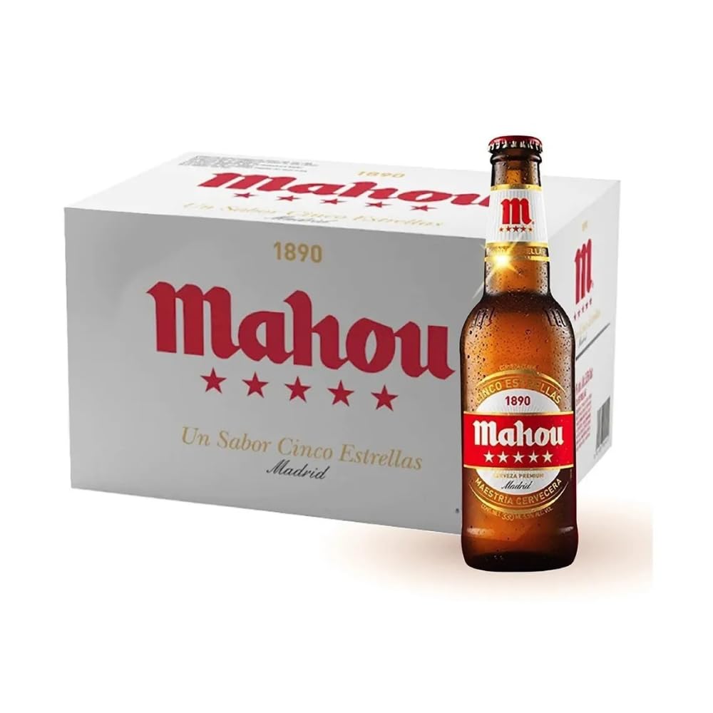 Mahou 5 Estrellas Megapack De 5 Cajas De 24 Botellas 33CL N/R (Caja Blanca)