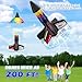 Demolike Rocket Launcher for Kids, Launching Air Rocket Toy Model Rockets with Parachute Safely Land 200 Feet of Flight Altitude Outdoor Toys for Ages 8-13 Birthday Gift for Kids Boys & Girls