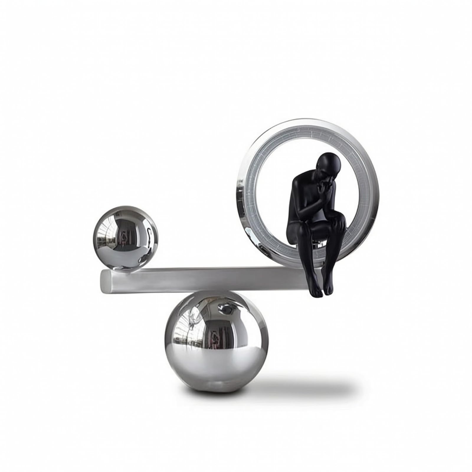 Scultura Trasparente Soprammobile con Figura Umana Moderna Statuetta Decorativa per Ufficio