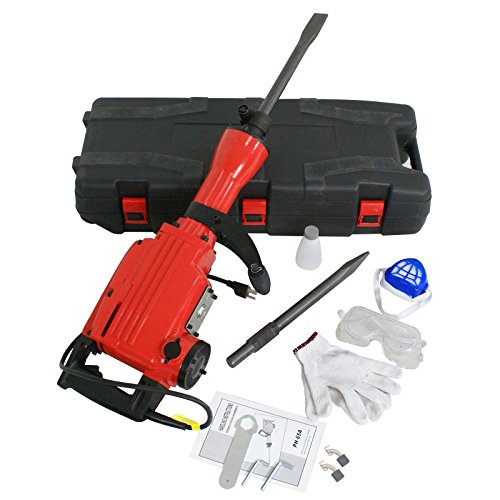 ZENY 2200W Heavy Duty Electric Demolition Jack Hammer Concrete Breaker Drills w/Case, Gloves 2 Chisel 2 Punch Bit Set