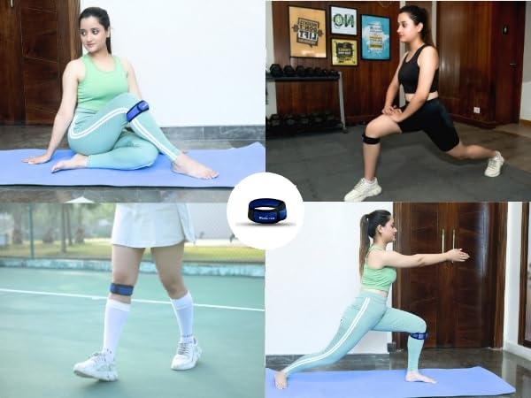 Image of Wonder Care Neoprene Adjustable Patella Knee Support With Silicon Insert For Knee Pain,Patella Tendon Support For Gym Squats,Running,Patellar Tendon Strap Men & Women Free Size (2,Blue)
