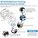 UPGRADED W11238400 W10544952 Range Broil Oven Heating Element Compatible with Whirlpool Jenn-Air Maytag KitchenAid Range Stove Ovens Parts,W11238400 Oven Bake Elements Replace PS12578760 Broil Parts