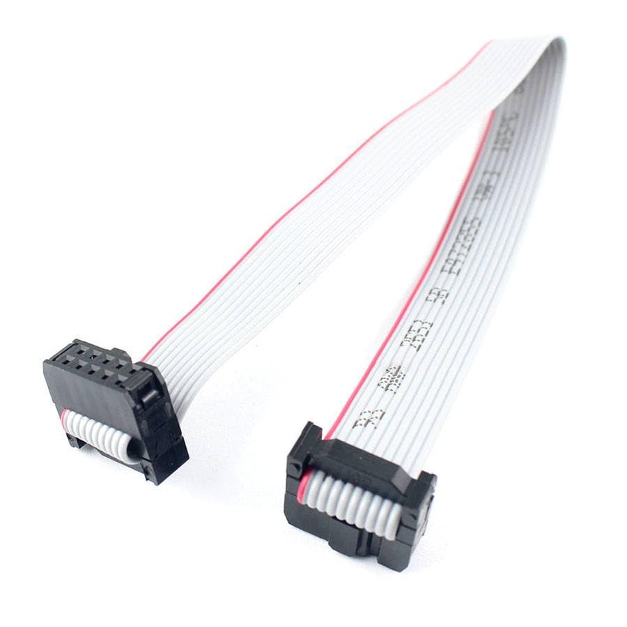 Generic 2Pcs 2.54mm Pitch 2x5 Pin 10 Pin 10 Wire Extension IDC Flat Ribbon Cable L= 15CM