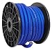 Rockville R0G50BLUE 0 Gauge 50 Foot Spool Blue Car Amp Power+Ground Wire Cable