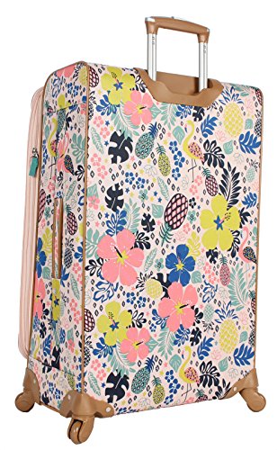 Lily Bloom Luggage 3 Piece Softside Spinner Suitcase Set Collection (Cabin Pink) #TOP3