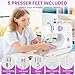 Buvnatep Beginner Sewing Machine with 12 Stitch Patterns, Adjustable 2-Speed Control, Foot Pedal & LED Light, 32-Color Thread Set, Portable Mini Electric Sewing Kit for Home Projects, Kids & Adults