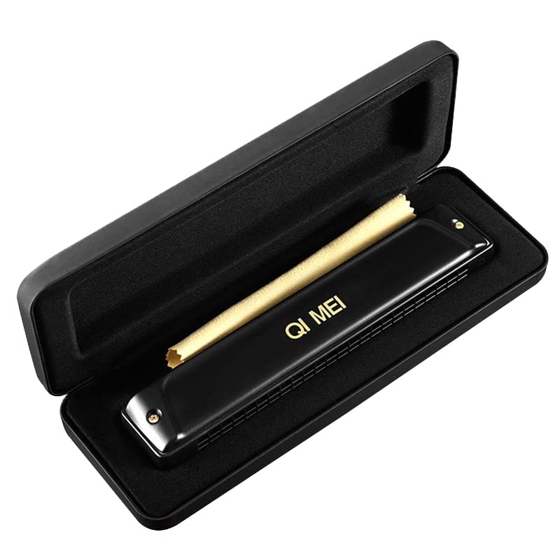 Harmonica Vibrato harmonica 24 trous accent 28 harpe professionnel orgue à bec instrument clé C noir ABS peigne laiton - Les Beatles, Paul McCartney, John Lennon, RIngo Starr, George Harrison Harmonica Vibrato harmonica 24 trous accent 28 harpe professionnel orgue à bec instrument clé C noir ABS peigne laiton