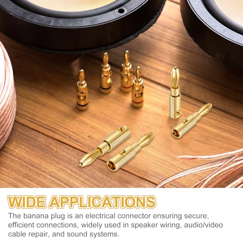 MECCANIXITY 4 Pcs Banana Plugs 4mm Cable Audio miniatura 5