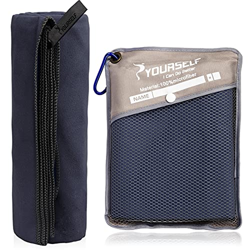 Syourself Microfiber Travel Towel,Quick Dry Towel Super Absorbent Camping Towel,Compact Camp Towel,Fast Drying Towel Backpacking Towel Sports Towel For Gym Hiking Beach Yoga Swim(M-Nblue:40" X 20") #TOP1