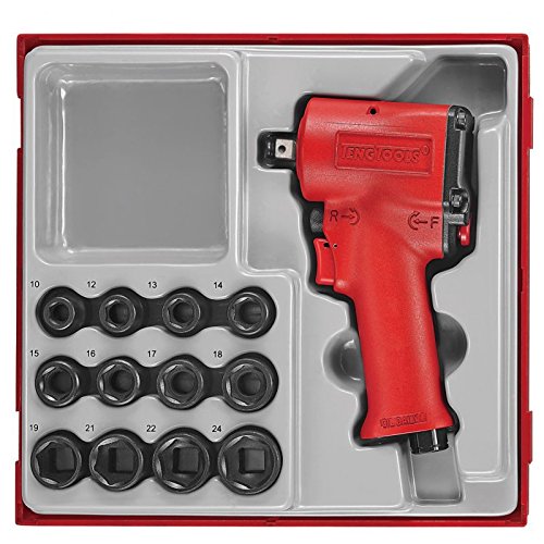 Teng Tools 13pc Mini 1/2 Air Impact Wrench Gun with 12 Impact Sockets TTDAWM13M