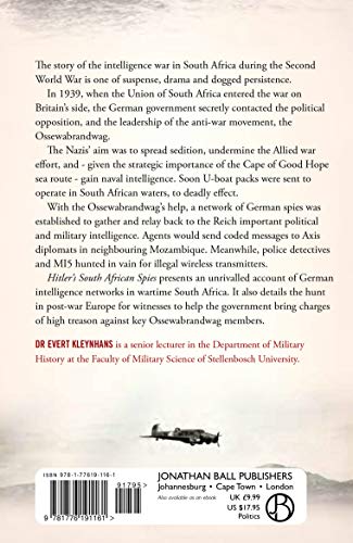 Hitler's South African Spies: Secret Agents and the Intelligence War in South Africa
