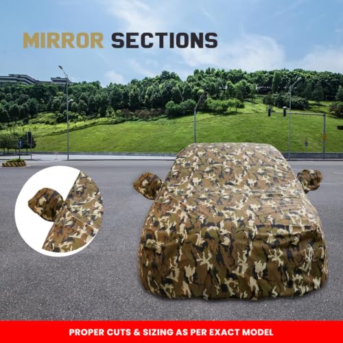 Image of Autofact Waterproof Car Cover for MG Comet | Shining Silver, All-Weather Protection, UV & Heat Resistant, Windproof with Buckle Belt, Scratchproof & Dustproof, Soft Cotton Inner Lining