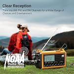 Mesqool 12000mAh Emergency Radio, Auto NOAA Weather Alert Digital - Image 2
