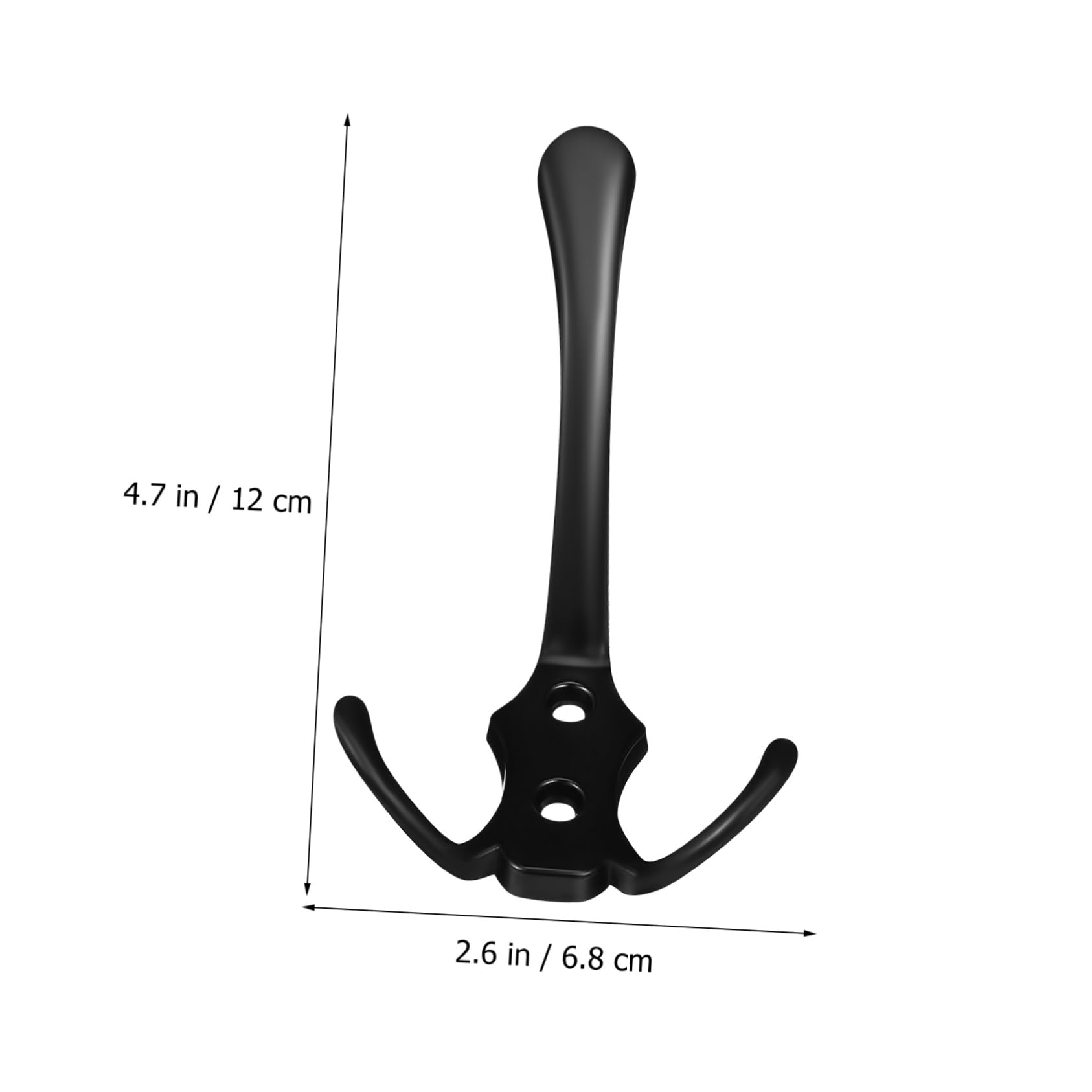 ULTECHNOVO 20 Stück Metall Wandhaken Garderobenhaken Robuste Kleiderhaken 112mm Schwarz Platzsparend Für Kleidung Handtücher Hüte Vielseitig Für Wohnungsschrank Tür