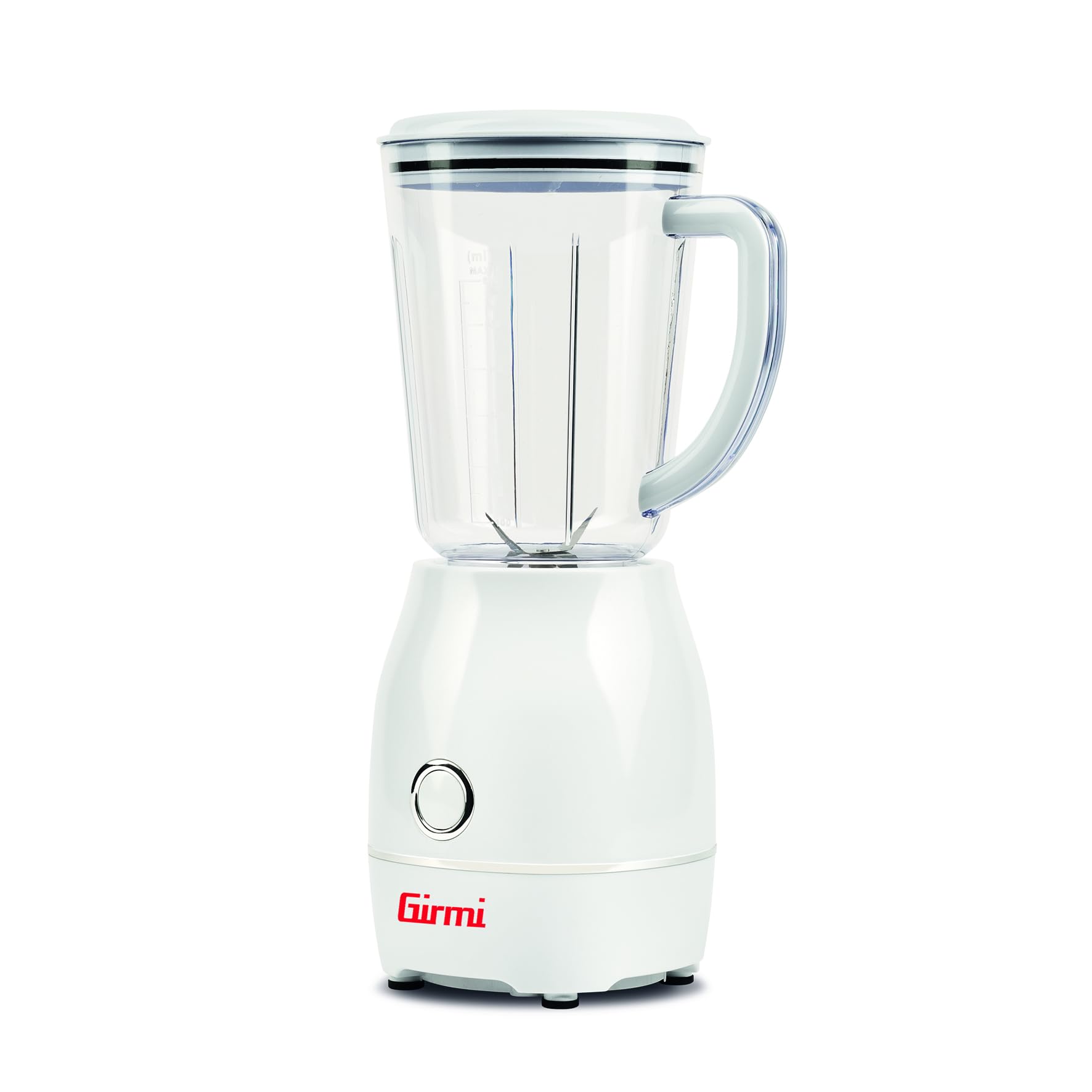 Girmi FR07 Frullatore, 300W, 600 cc, 4 Lame Inox, Funzionamento PULSE, Bicchiere Graduato, Dispositivo di Sicurezza, Piedini antiscivolo