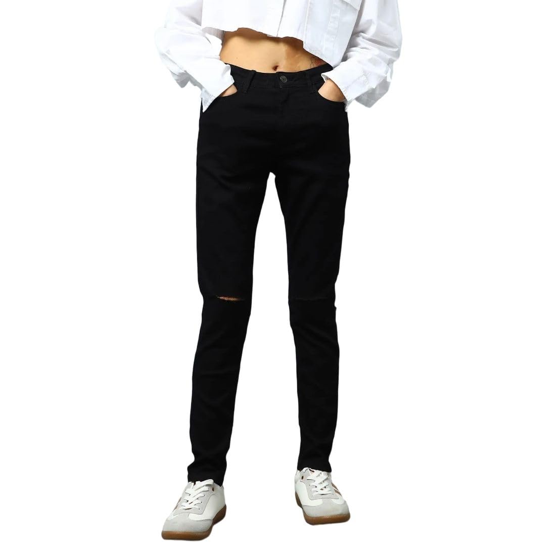 Flying Machine Women's Skinny Fit Jeans| Solid | Jeans for Woman in neutral