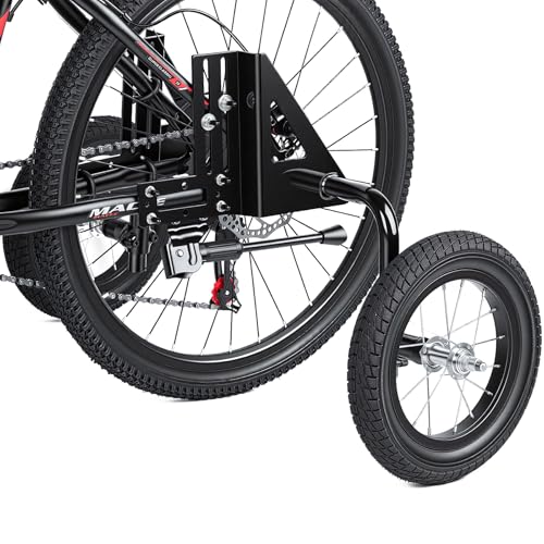MOLI DEE Adjustable Adult Bicycle Bike Stabilizers Training Wheels Fits 24 to 29 - Quality Heavy Duty-Max weight up to 150kg/300 lbs.