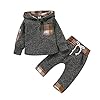 TMEOG Baby Kleding Sets Baby Peuter Jongens Meisjes Sweatshirt Set Winter Herfst Kleding Outfit 0-3 Jaar Oud, Baby Plaid…
