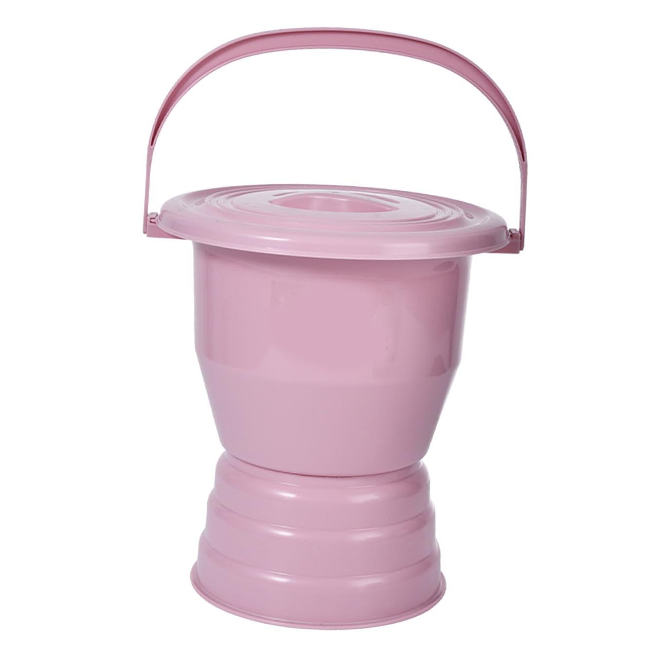 Vasino Portatile Coperto in Plastica Rosa per Bambini e Disabili | Superficie Liscia, Riutilizzabile, Uso Domestico, Design Manico, Formato Compatto