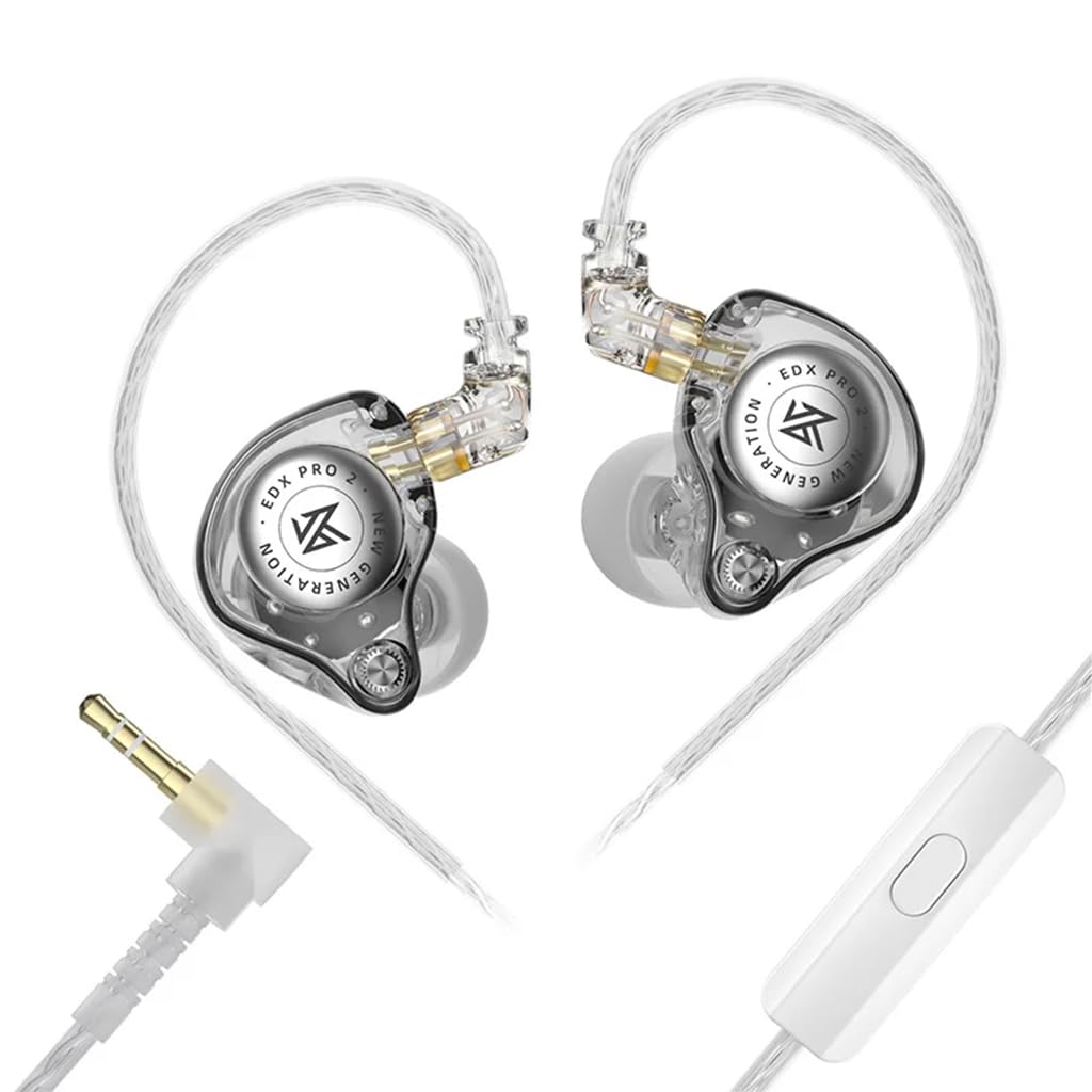 KZ EDX Pro 2 in-Ear Monitor IEM with Mic Earphones with 10mm Dynamic Driver, Balanced Sound, Detachable Silver-Plated Cable with Type-C Plug, Metallic Faceplate, Comfortable Fit Wired IEM (Black) — Amazon image 12