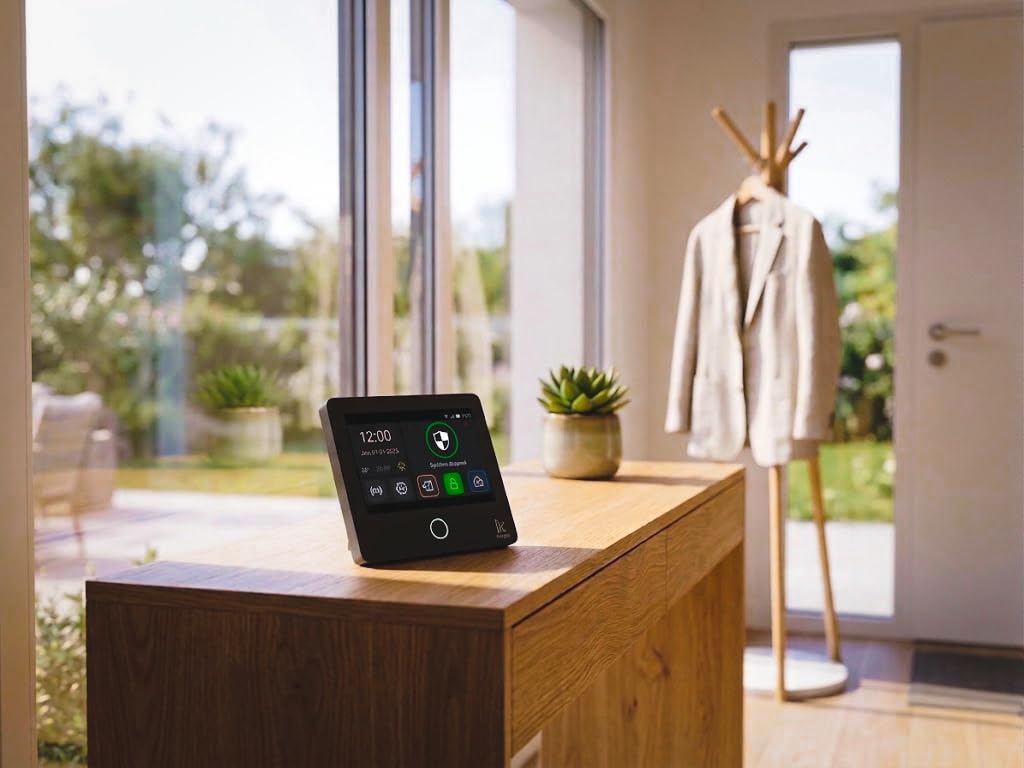 Konyks Alarmanlage mit Touchscreen, 4,3 Zoll, WLAN und 4G, kompatibel mit Alexa und Google Home, Kamera 3 MP, integrierte Sirene, 21,6 x 16,7 x 7 cm, 880 g