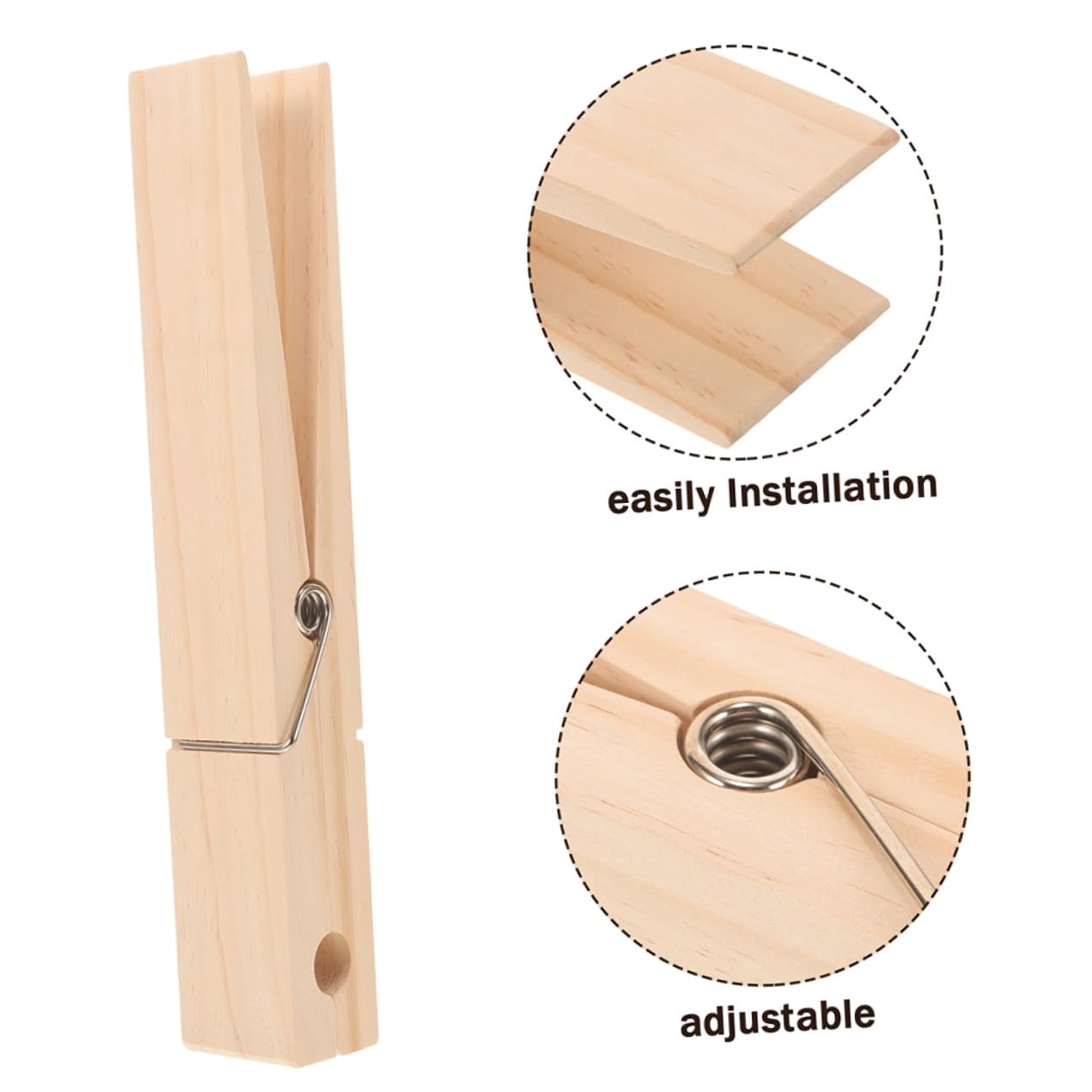 2 Stück Holz Handtuchhalter Giant Wäscheklammern für Bad und Küche Multifunktionale Jumbo Clips aus Naturholz zum Aufhängen von Handtüchern Bademänteln und Mehr Platzsparend und