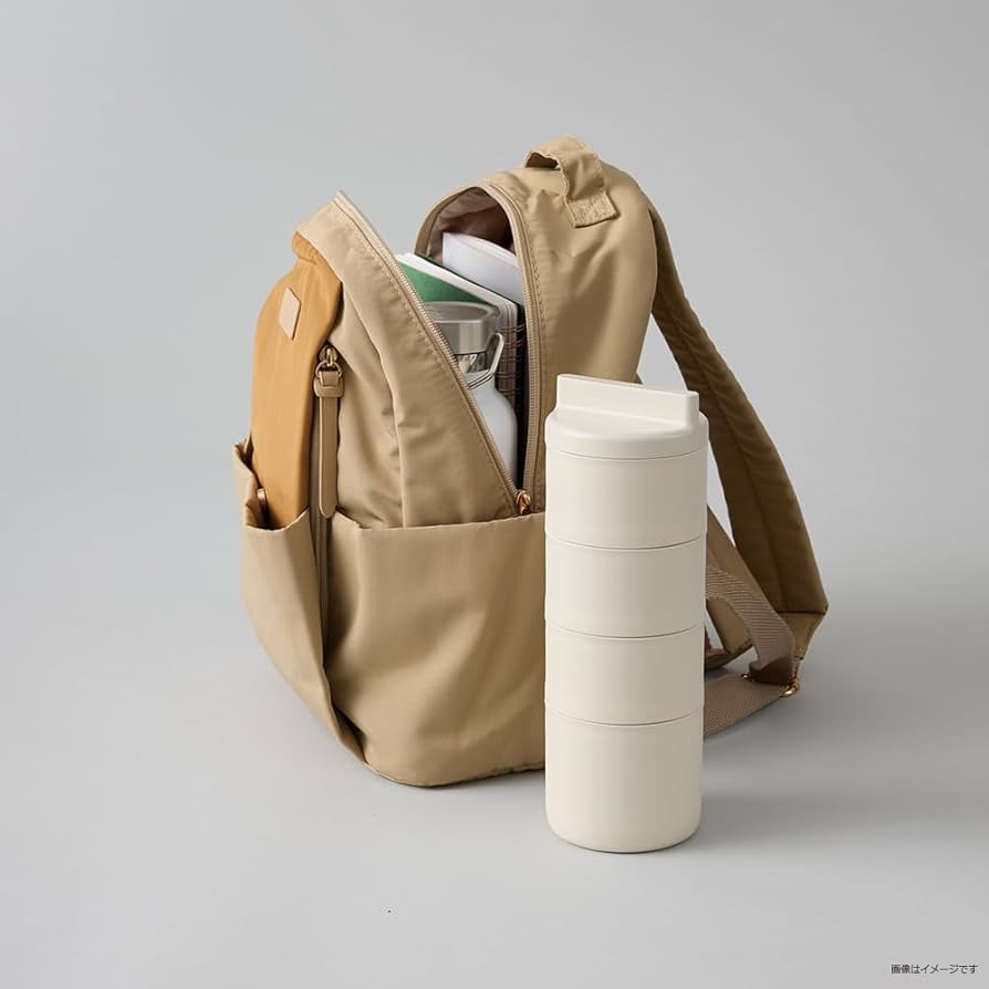 【おまとめページ】２点（ランチ３点セット×2） ランチボックス・長方形・2段 ＜ヌードピンク＞｜ポール