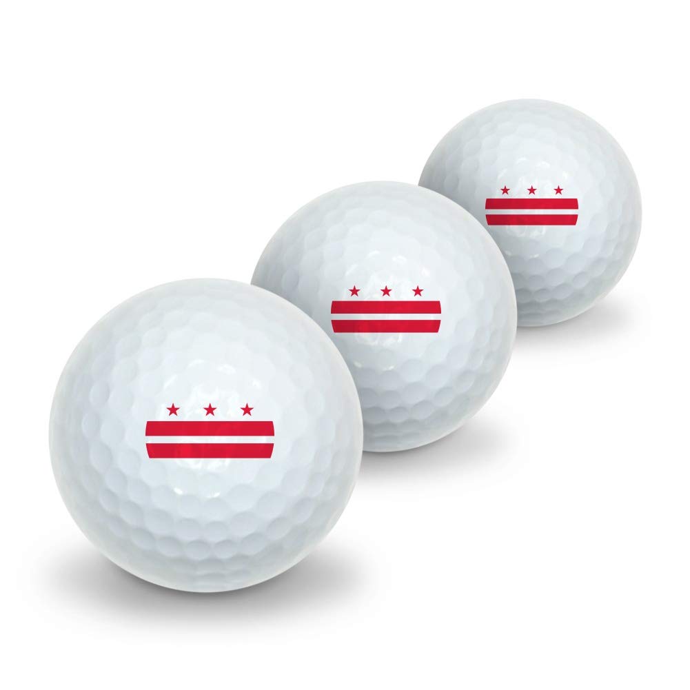 GRAPHICS & MORE Washington D.C. The District of Columbia Flag Novelty Golf Balls 3 Pack
