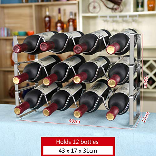 Soporte para Botellas de Vino Acero Inoxidable 12 Botellas miniatura 2