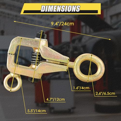 Image of NATGAI Auto Body Repair Pull Clamp, 5 Ton 2-Way Frame Pull Clamp with Self-Tightening Grips, Top & Straight Auto Body Repair Tool for Car Vehicle Automotive Frame Straightening