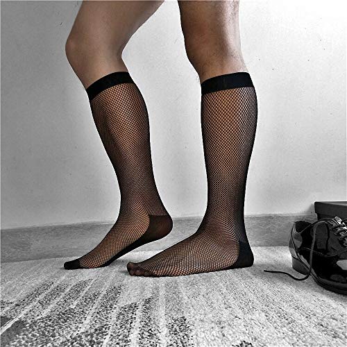 Goobester Men's Stocking Business Dress Formal Wear For Suit Men Fishing Net Tube Socks3