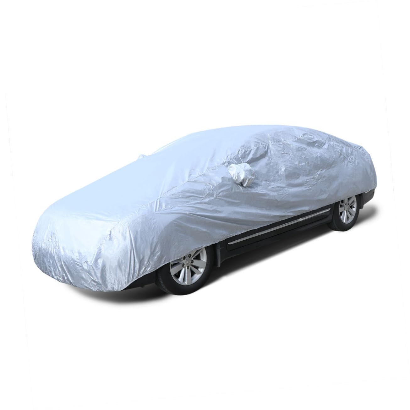 Anneome Silver Car Cover Uv and Rain All-Weather Outdoor Shield for Prevents Scratches and Keeps Interior Clean — view 8