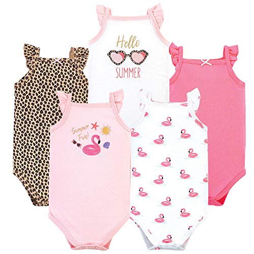 Image of Hudson Baby Unisex Baby Cotton Sleeveless Bodysuits