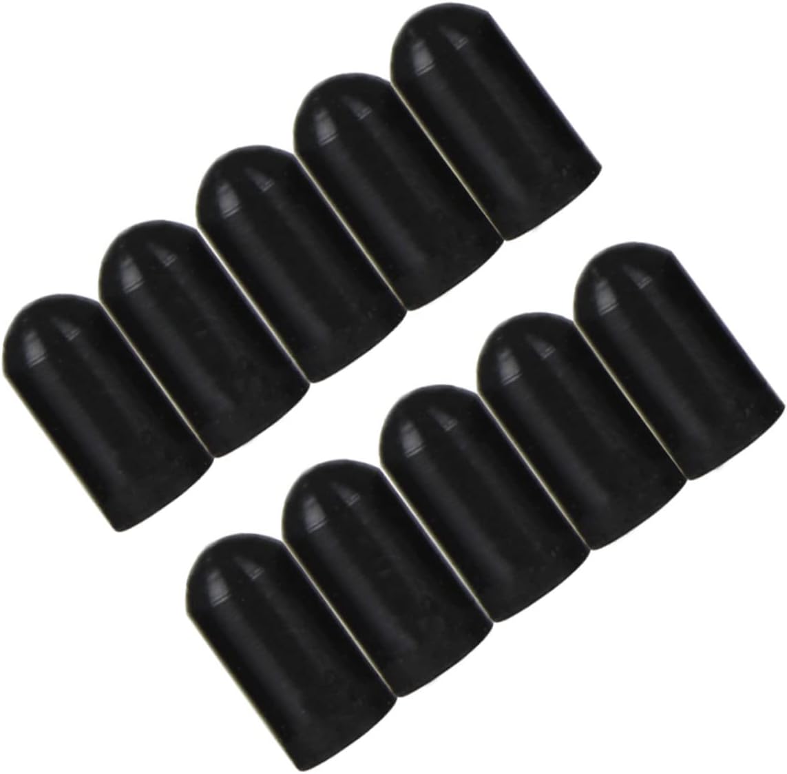 10 protectores de punta para baquetas de silicona negro miniatura 1