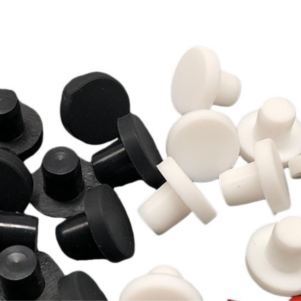 20 Sztuk Silikonowej Zaślepki Na Otwory Męskie, Zatyczki Do Uszczelniania Rur Osłony Wysokotemperaturowe Otworów Śruby W Meblach(White,17mm)