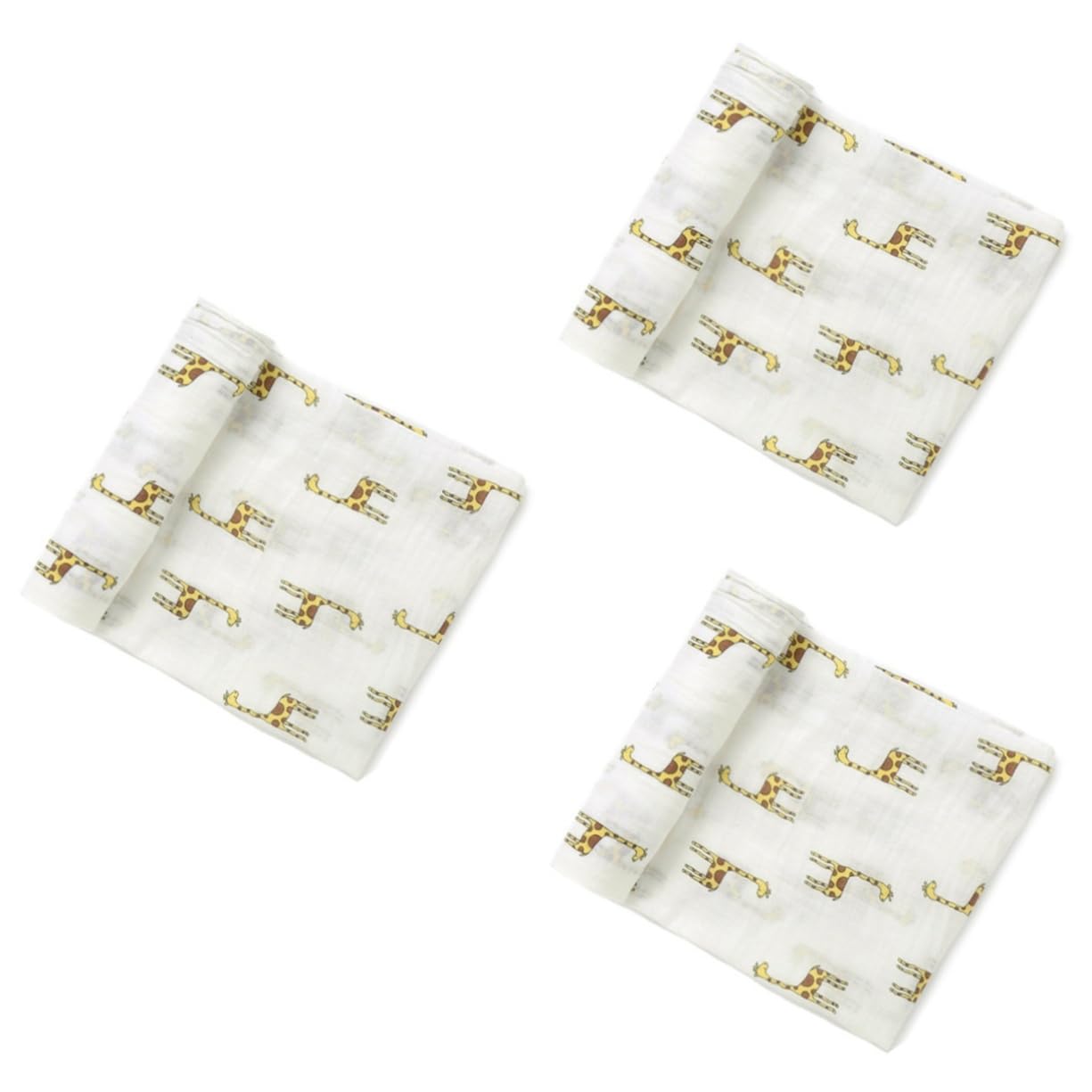 Abaodam 3stücke Newborn Muslin Swaddle Blanket Aus Baumwolle Atmungsaktiv Und Weich Mit Giraffen- Für Neugeborene Als Zur Babyparty