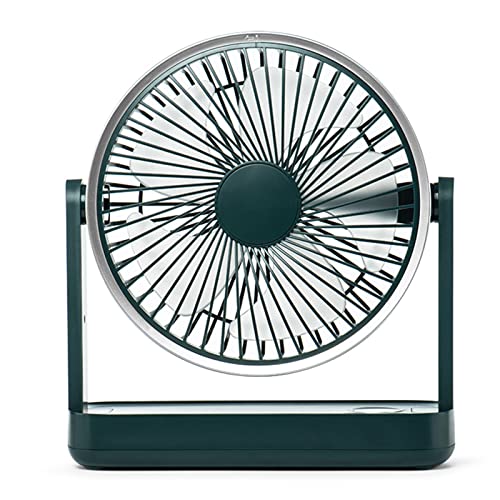Ventilateur de bureau silencieux 4 vitesses avec batterie 3600mAh et écran LED autonome