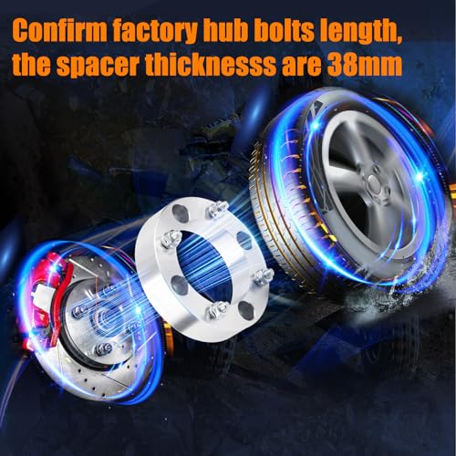 GAsupply ATV 4x137 Wheel Spacers 1.5 inch Fit for CAN-AM Commander Outlander Kawasaki Mule, 38mm 4 Lug 4x137mm Wheel Spacer with 10x1.25 Studs, 110mm Hub Bore, 4PCS - Thumbnail 5