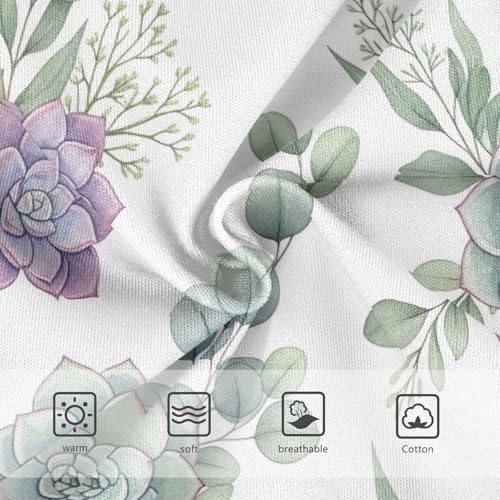 Watercolor Succulents Girls' Underwear, Toddler Briefs, Cotton Girls Underwear, 2–8 Years3