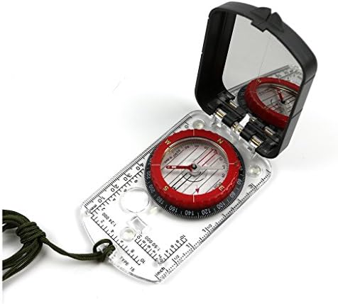 Funtalker Orienteering Map Compass Adjustable Declination with Sighting Mirror Clinometer for Camping,Hiking,Hunting and Survival